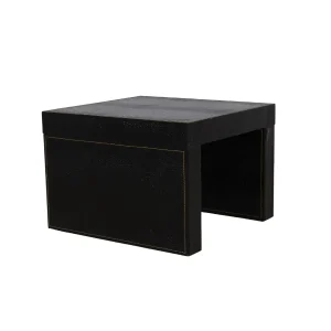Mesa centro piel negro