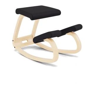 silla variable natural tapizado negro