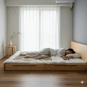 cama con sobrecolchon