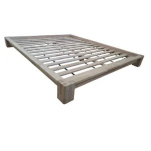 Cama Metro de madera de Hevea con somier de lamas