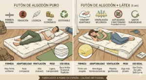 futon algodon-futon latex